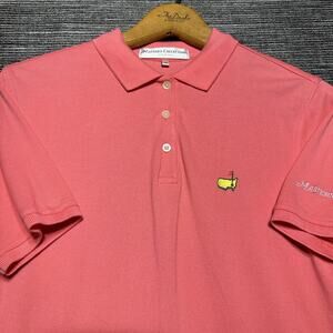 Masters Collection Polo Shirt Women's Small Coral Pink Golf Embroidered Logo